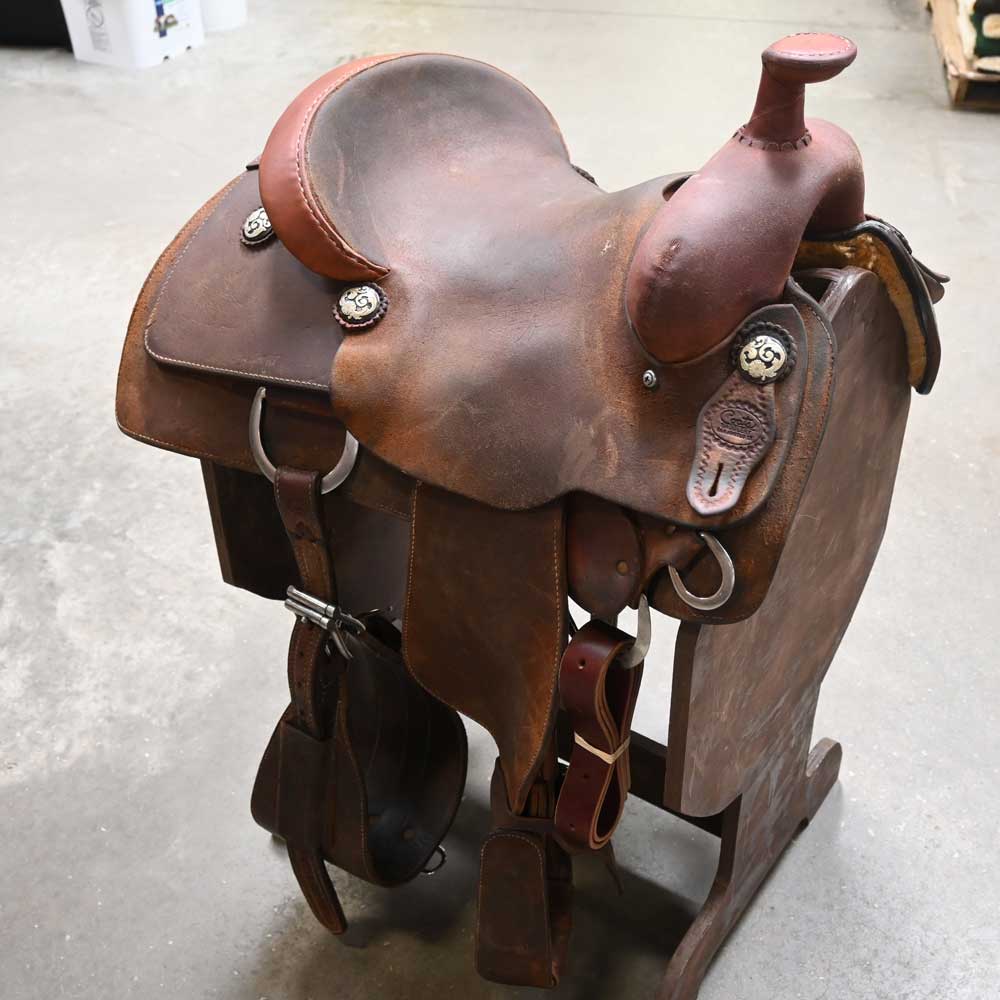 14.5" USED COATS ROPING SADDLE Saddles Coats Saddlery   