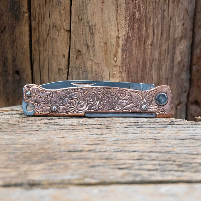 Kamphaus Copper Engraved Boker Pocket Knife