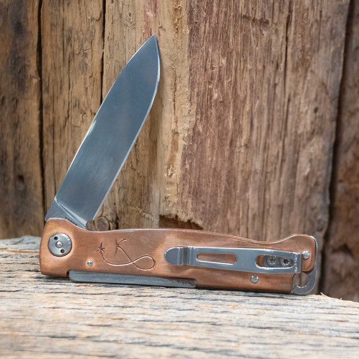 Kamphaus Copper Engraved Boker Pocket Knife