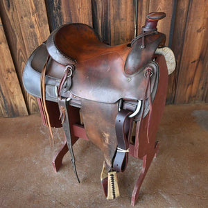 15.5" USED ROPING SADDLE Saddles SHOPMADE