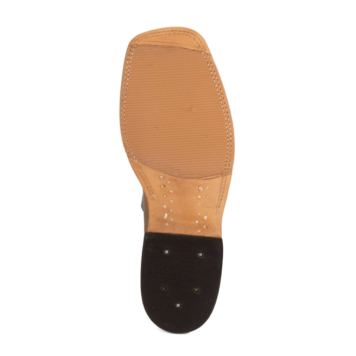 Anderson Bean Men's Wide Square Toe Natural Brahma Bison Boot