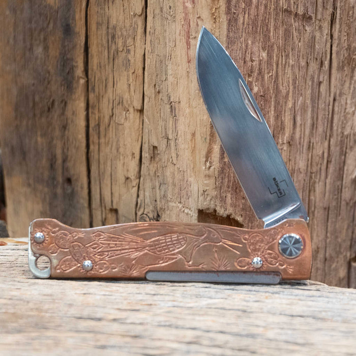 Kamphaus Copper Engraved Boker Pocket Knife