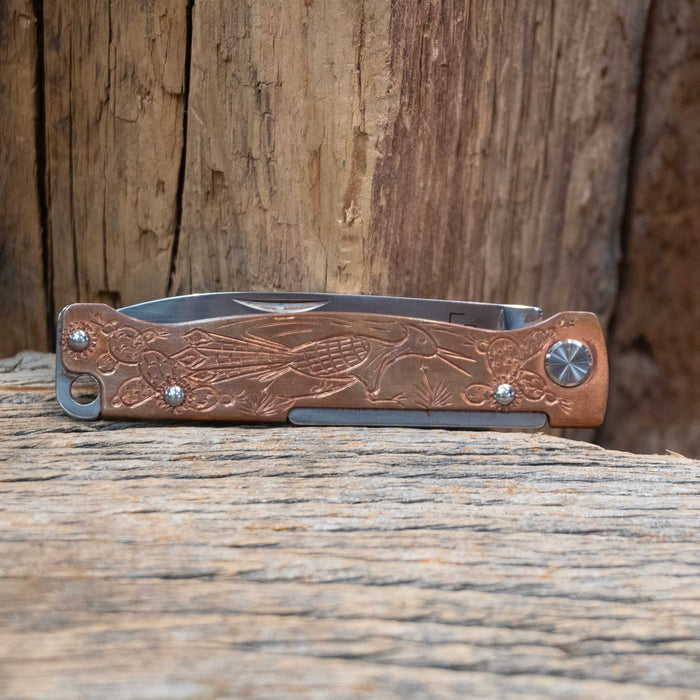 Kamphaus Copper Engraved Boker Pocket Knife