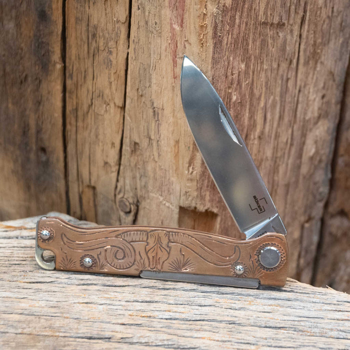 Kamphaus Copper Engraved Boker Pocket Knife