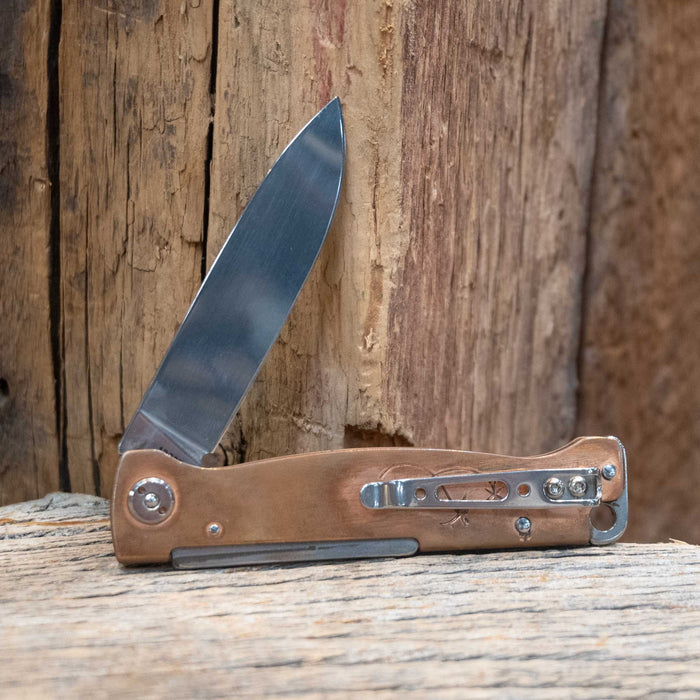 Kamphaus Copper Engraved Boker Pocket Knife