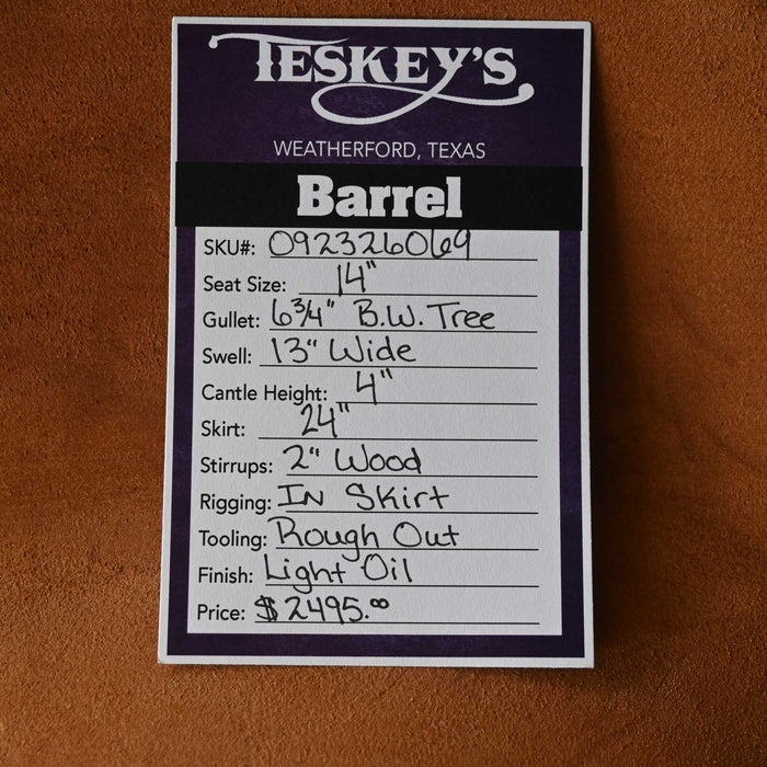 14" TESKEY'S BARREL SADDLE