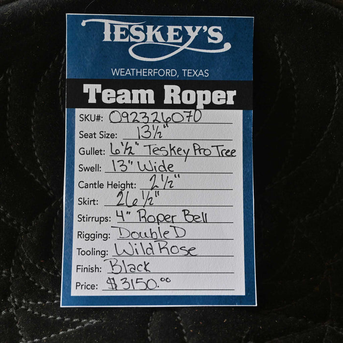 13.5" TESKEY'S TEAM ROPING SADDLE