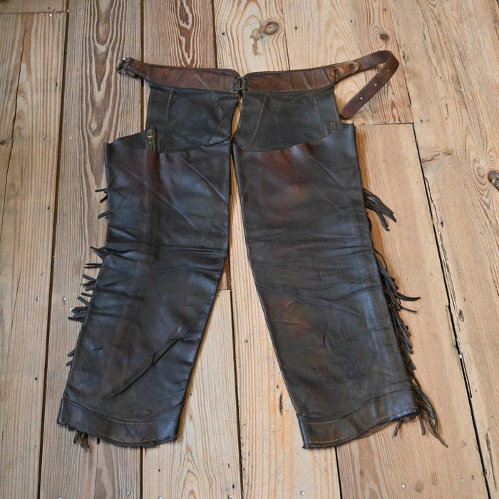 1910 Fred Baker Shotgun Chaps Tack - Chaps & Chinks Fred Baker