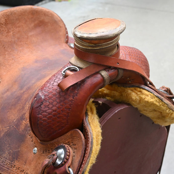 16" USED BRAZOS RIVER POST HORN SADDLE Saddles - Used Brazos River Saddlery