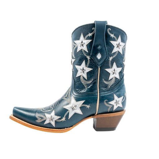 Corral Women's Navy Blue Embroidery Stars Overlay Stud Bootie WOMEN - Footwear - Boots - Booties Corral Boots