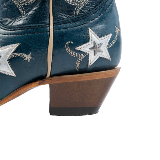 Corral Women's Navy Blue Embroidery Stars Overlay Stud Bootie WOMEN - Footwear - Boots - Booties Corral Boots