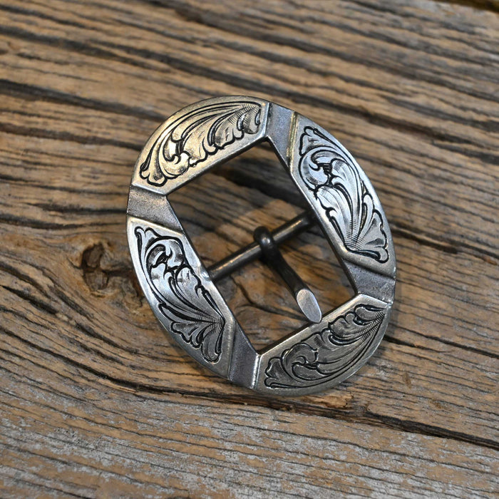 B. Anthony 3/4" Silver Mounted Round Buckle