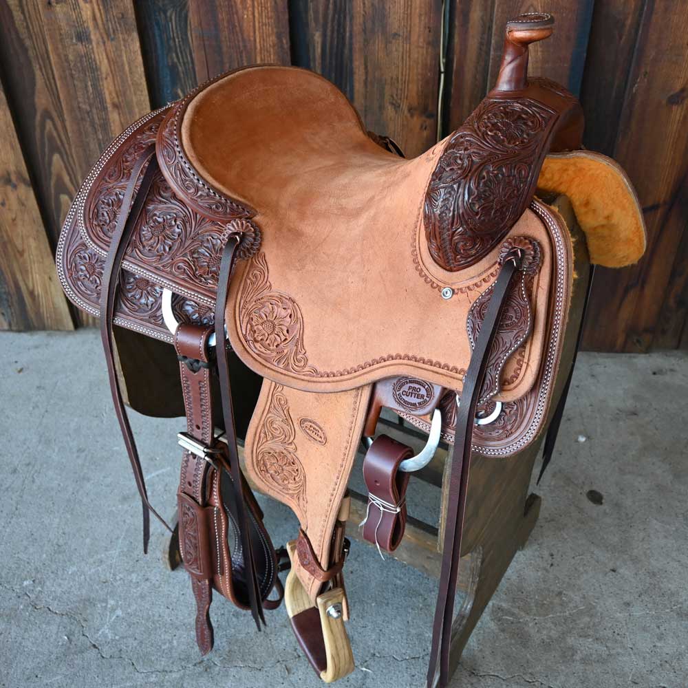 14" TESKEY'S PRO CUTTER RANCH CUTTER SADDLE Saddles TESKEY'S SADDLERY LLC   