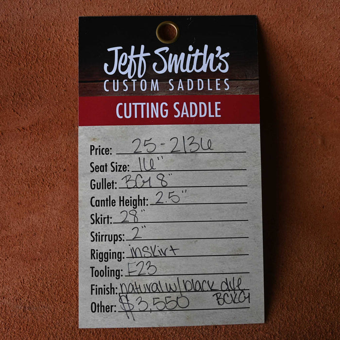 16" JEFF SMITH BEAU GALYEAN CUTTING SADDLE