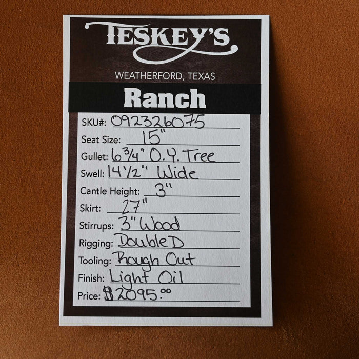 15" TESKEY'S RANCH SADDLE