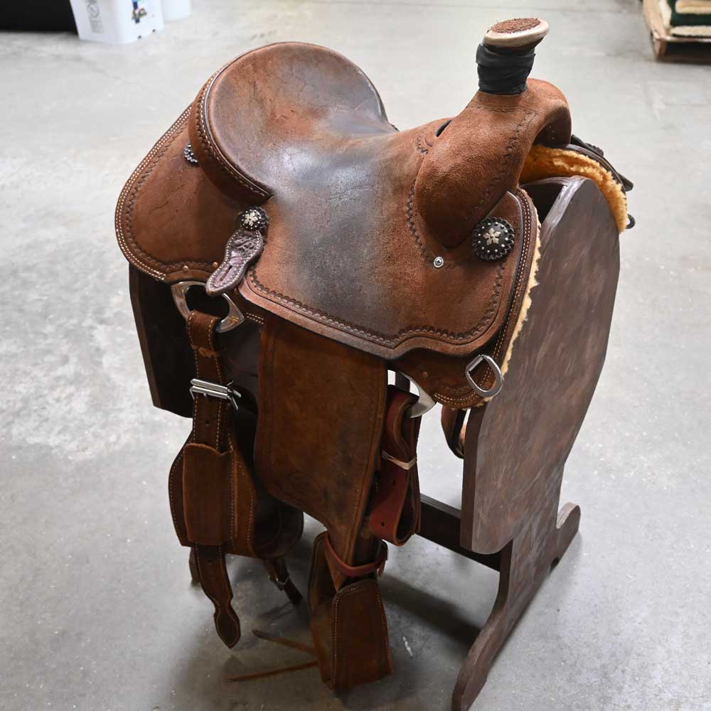 14" USED PATRICK SMITH ROPING SADDLE Saddles Patrick Smith   