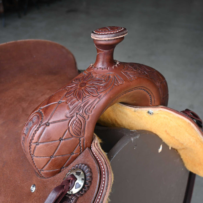 15.5" JEFF SMITH COW HORSE SADDLE