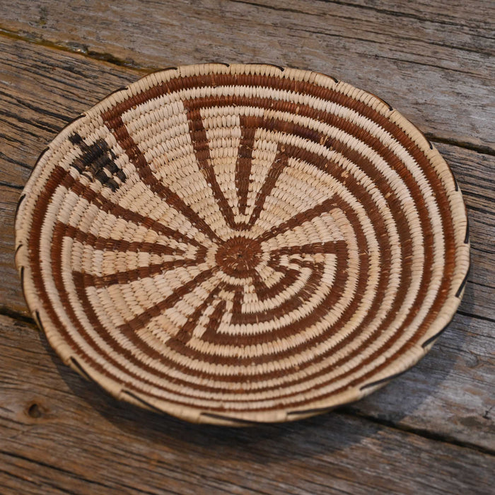 "Man in Maze" Native Woven Basket