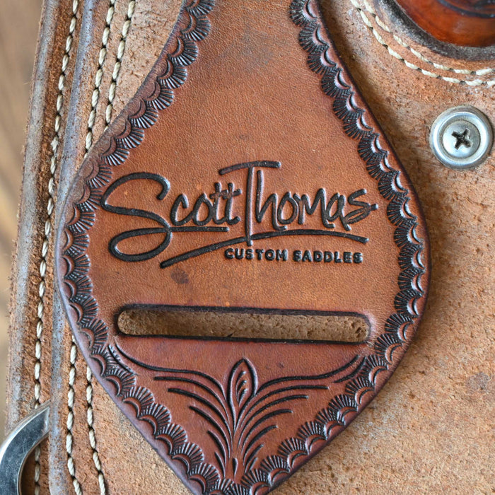 14.5" USED SCOTT THOMAS TEAM ROPING SADDLE
