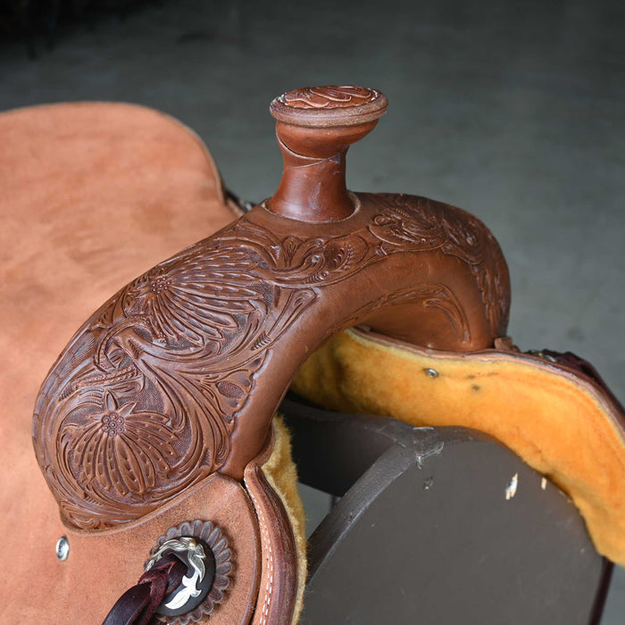 15.5" JEFF SMITH COW HORSE SADDLE