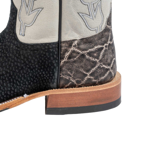 Anderson Bean Men's Square Toe Distressed Black Carpincho Western Boot MEN - Footwear - Exotic Western Boots Anderson Bean Boot Co.