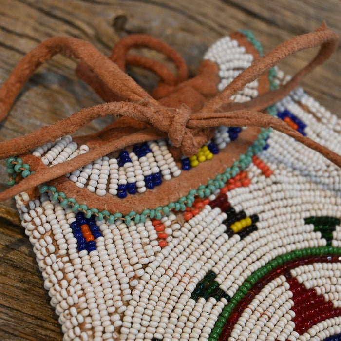 Antique Handmade Beaded Pouch