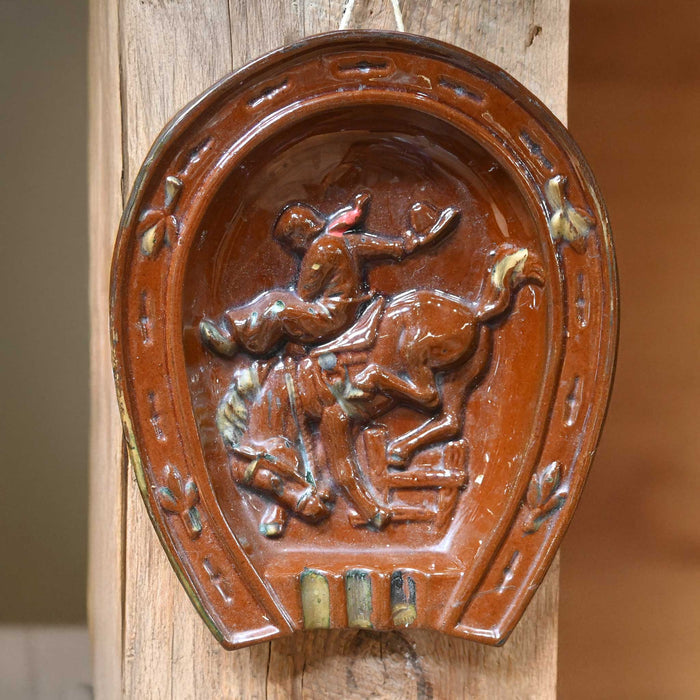1950's Ceramic Horseshoe Ashtray Wall Hanging