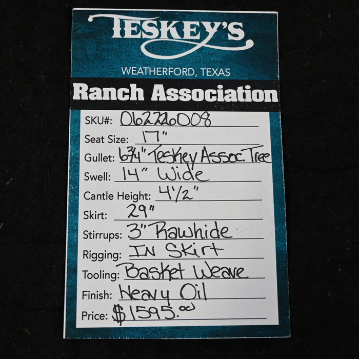 17" TESKEY'S RANCH ASSOCIATION SADDLE