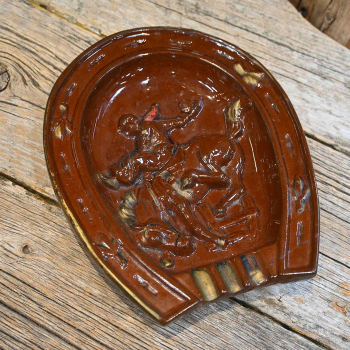 1950's Ceramic Horseshoe Ashtray Wall Hanging