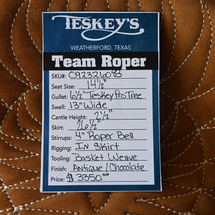 14.5" TESKEY'S TEAM ROPING SADDLE