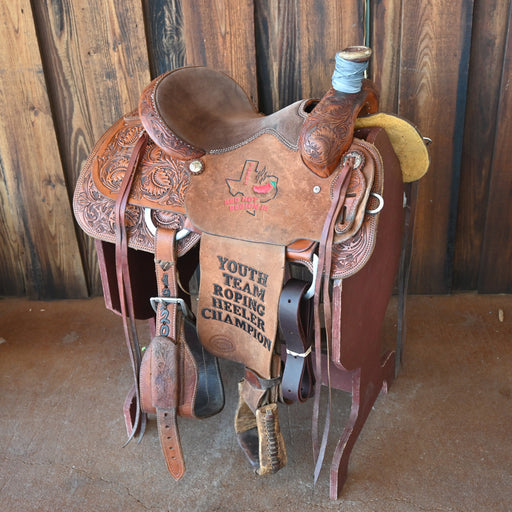 14" USED TESKEY'S TEAM ROPING SADDLE Saddles - Used Teskey's Saddlery