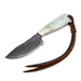 Justin Wiley Carbon Steel Drop Point Knife with Light Blue Wood Handle Knives Justin Wiley