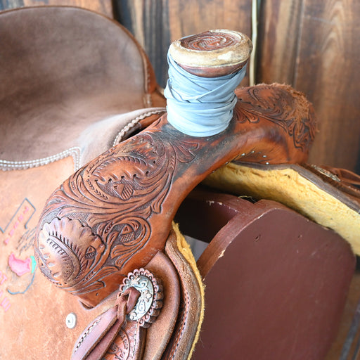 14" USED TESKEY'S TEAM ROPING SADDLE Saddles - Used Teskey's Saddlery