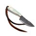Justin Wiley Carbon Steel Drop Point Knife with Light Blue Wood Handle Knives Justin Wiley