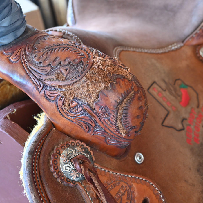 14" USED TESKEY'S TEAM ROPING SADDLE Saddles - Used Teskey's Saddlery