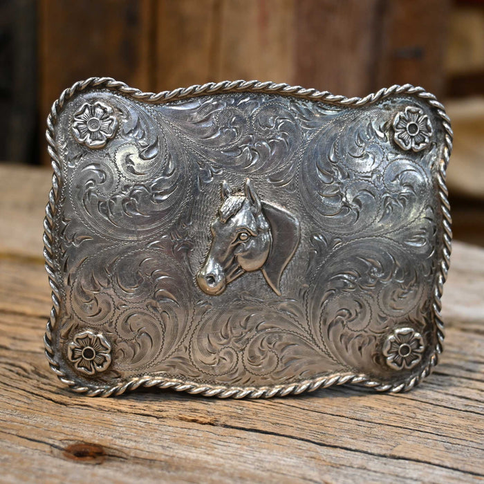 Diablo 1950's Heavy Horse Head Belt Buckle