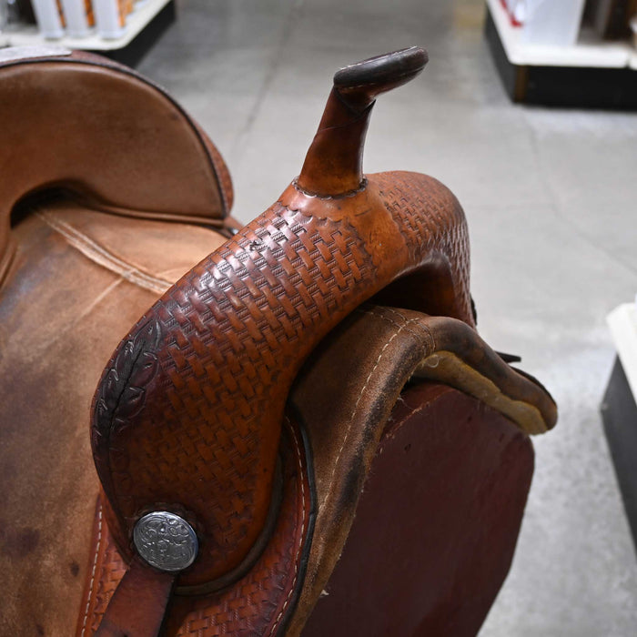 14" USED CIRCLE Y BARREL SADDLE
