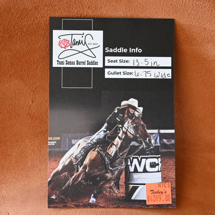 13.5" JEFF SMITH TAMI SEMAS BARREL SADDLE Saddles - New Jeff Smith