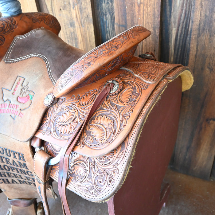 14" USED TESKEY'S TEAM ROPING SADDLE Saddles - Used Teskey's Saddlery
