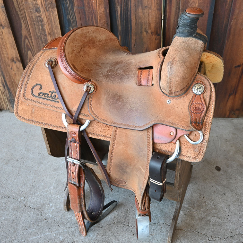 15" USED COATS RANCH CUTTING SADDLE Saddles Coats Saddlery   