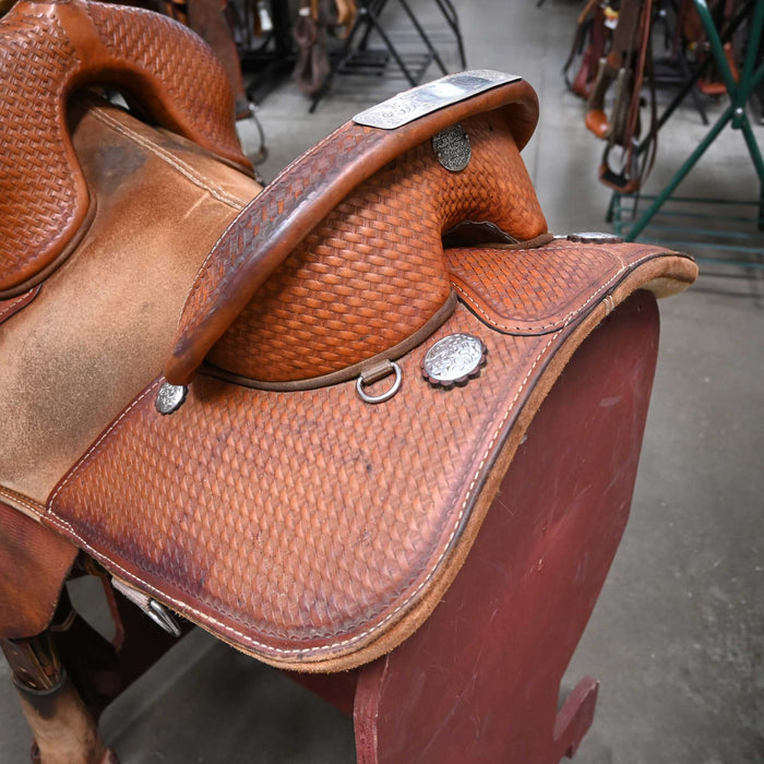 14" USED CIRCLE Y BARREL SADDLE