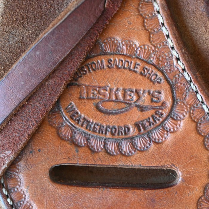 14" USED TESKEY'S TEAM ROPING SADDLE Saddles - Used Teskey's Saddlery