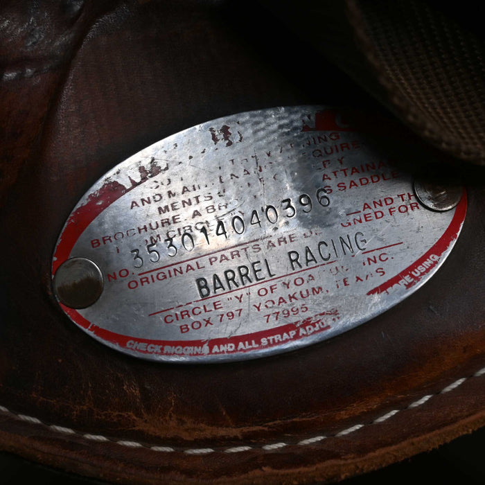 14" USED CIRCLE Y BARREL SADDLE