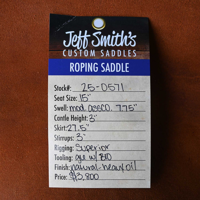 15" JEFF SMITH TEAM ROPING SADDLE