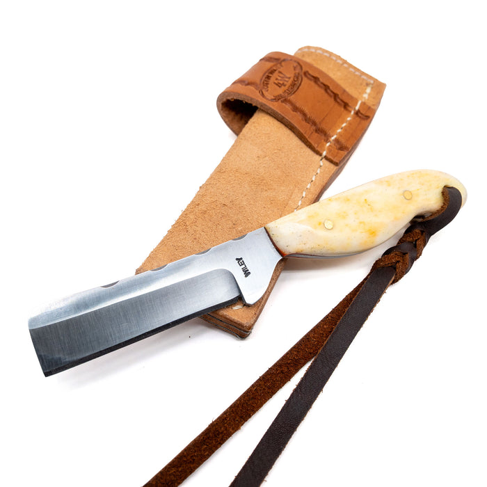 Justin Wiley Carbon Steel Knife with Light Yellow Bone Handle