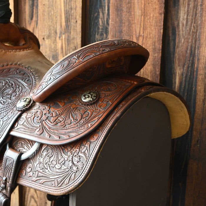 14" USED SEAN RYON TEAM ROPING SADDLE
