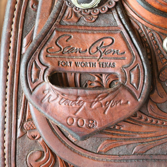 14" USED SEAN RYON TEAM ROPING SADDLE