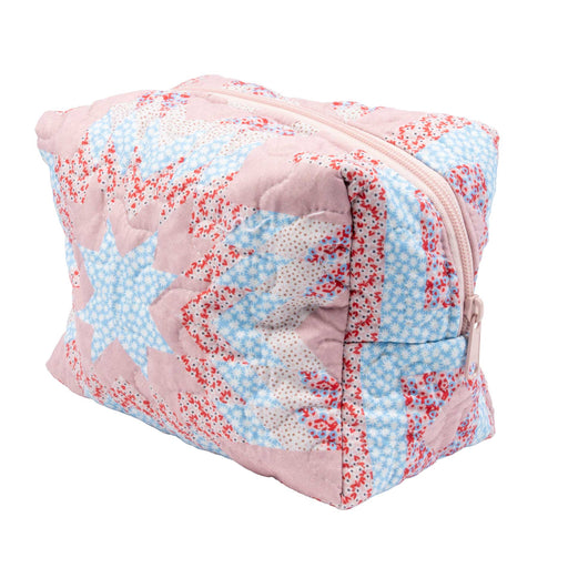 Adeline Patchwork Rose Large Makeup Bag ACCESSORIES - Luggage & Travel - Cosmetic Bags Ida Mae Home