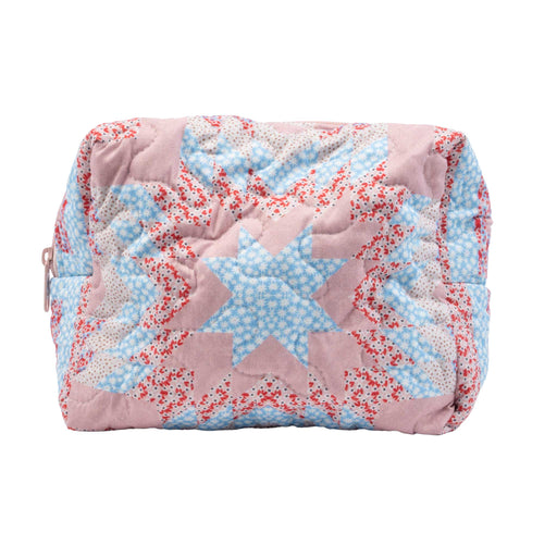Adeline Patchwork Rose Large Makeup Bag ACCESSORIES - Luggage & Travel - Cosmetic Bags Ida Mae Home