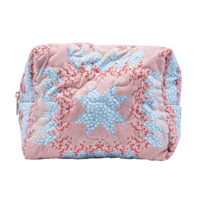Adeline Patchwork Rose Large Makeup Bag ACCESSORIES - Luggage & Travel - Cosmetic Bags Ida Mae Home